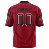 Custom Cardinal Black Solid Colour Football Jersey