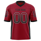 Custom Cardinal Black Solid Colour Football Jersey