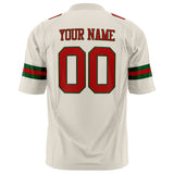 Custom Cream Red Solid Colour Football Jersey