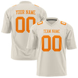 Custom Cream Orange Solid Colour Football Jersey FT01240725CR094