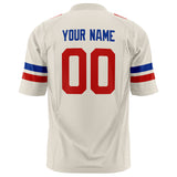 Custom Cream Red Solid Colour Football Jersey