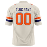 Custom Cream Orange Solid Colour Football Jersey