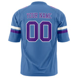 Custom Electric Blue Purple Solid Colour Football Jersey