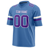 Custom Electric Blue Purple Solid Colour Football Jersey