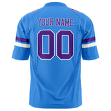 Custom Electric Blue Purple Solid Colour Football Jersey