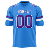 Custom Electric Blue Purple Solid Colour Football Jersey