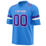 Custom Electric Blue Purple Solid Colour Football Jersey