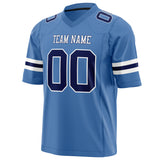 Custom Electric Blue Navy Solid Colour Football Jersey