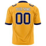 Custom Gold Navy Solid Colour Football Jersey