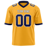 Custom Gold Navy Solid Colour Football Jersey