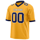 Custom Gold Navy Solid Colour Football Jersey