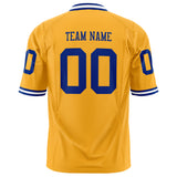 Custom Gold Navy Solid Colour Football Jersey