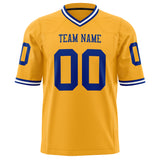 Custom Gold Navy Solid Colour Football Jersey