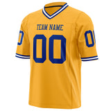 Custom Gold Navy Solid Colour Football Jersey