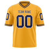Custom Gold Navy Solid Colour Football Jersey