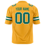 Custom Gold Kelly Green Solid Colour Football Jersey