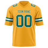 Custom Gold Kelly Green Solid Colour Football Jersey