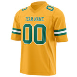 Custom Gold Kelly Green Solid Colour Football Jersey