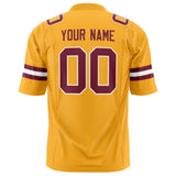 Custom Gold Maroon Solid Colour Football Jersey