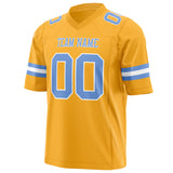 Custom Gold Light Blue Solid Colour Football Jersey