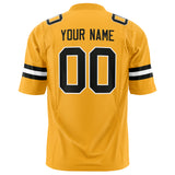 Custom Gold Black Solid Colour Football Jersey