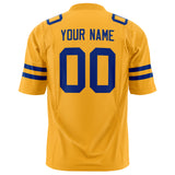 Custom Gold Navy Solid Colour Football Jersey