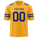 Custom Gold Navy Solid Colour Football Jersey