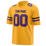 Custom Gold Purple Solid Colour Football Jersey