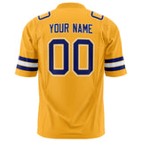 Custom Gold Navy Solid Colour Football Jersey