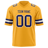 Custom Gold Navy Solid Colour Football Jersey