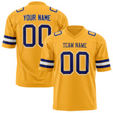 Custom Gold Navy Solid Colour Football Jersey