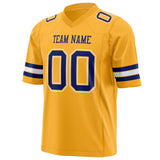 Custom Gold Navy Solid Colour Football Jersey