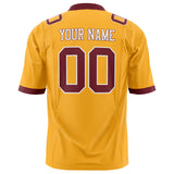 Custom Gold Maroon Solid Colour Football Jersey