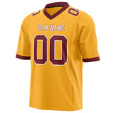 Custom Gold Maroon Solid Colour Football Jersey