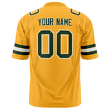 Custom Gold Green Solid Colour Football Jersey