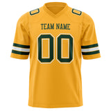 Custom Gold Green Solid Colour Football Jersey