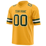 Custom Gold Green Solid Colour Football Jersey