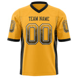 Custom Gold Black Solid Colour Football Jersey