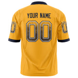 Custom Gold Black Solid Colour Football Jersey