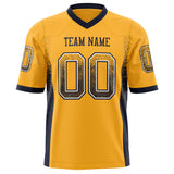 Custom Gold Black Solid Colour Football Jersey