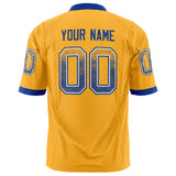 Custom Gold Royal Solid Colour Football Jersey