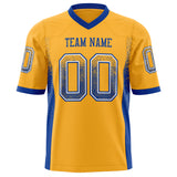 Custom Gold Royal Solid Colour Football Jersey