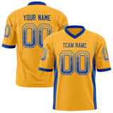 Custom Gold Royal Solid Colour Football Jersey