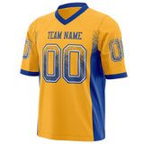 Custom Gold Royal Solid Colour Football Jersey