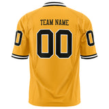 Custom Gold Black Solid Colour Football Jersey