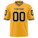 Custom Gold Black Solid Colour Football Jersey