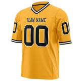 Custom Gold Black Solid Colour Football Jersey