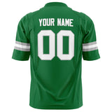 Custom Grass Green White Solid Colour Football Jersey