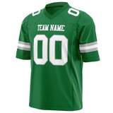 Custom Grass Green White Solid Colour Football Jersey