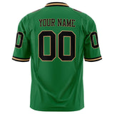 Custom Grass Green Black Solid Colour Football Jersey